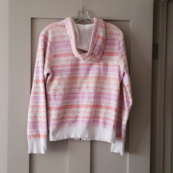 Mossimo cream, pink, and orange hoodie. Size large - Picture 3 of 7
